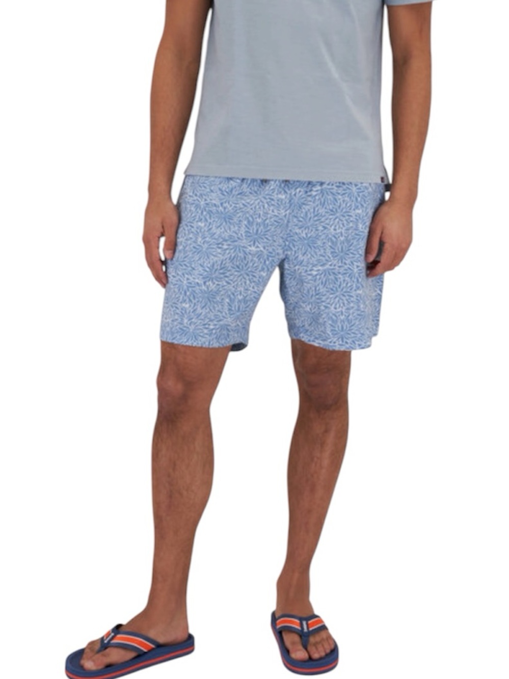 Faherty Beacon Blue Waters Frond Swim Trunks